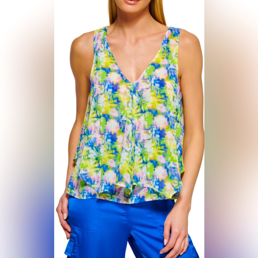 DKNY - Sleeveless Tiered Blouse